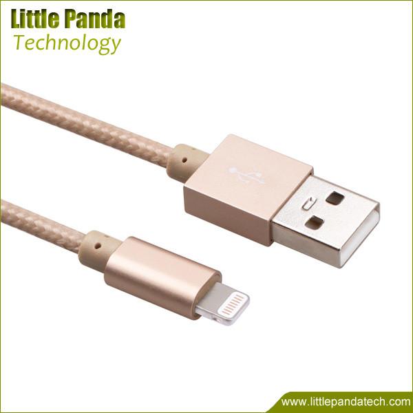 Best Selling USB Data Cable Super Speed Aluminum iPhone 5 8 pin USB Cable Woven