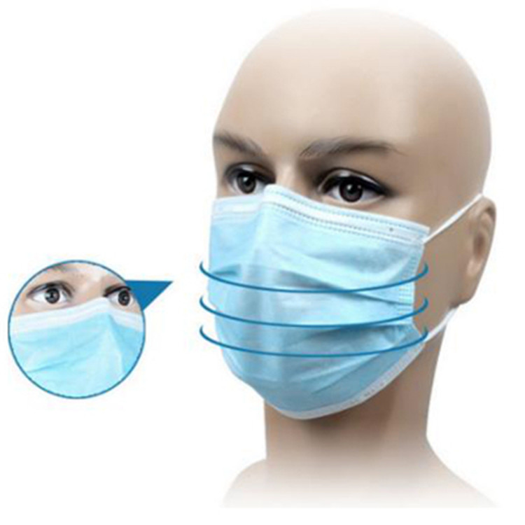 Non Woven Fabric Medical Face Mask , Anti Germs Earloop Procedure Masks