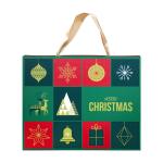 Personalized Logo Printed Christmas Gift Paper Box Square With Nature Closure