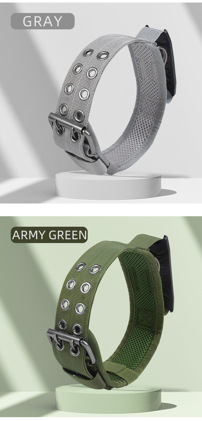 Pet Adjustable Tactical Dog Collar Reflective Thickened Nylon Collar