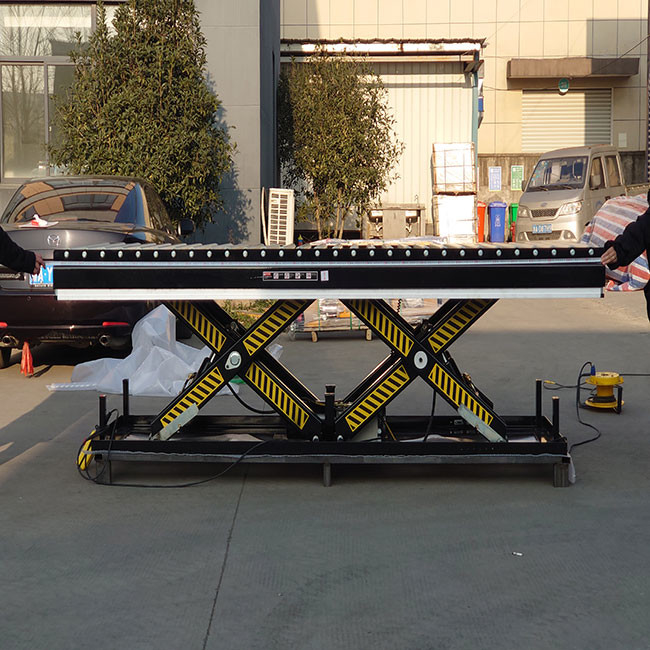 CE Custom Lift Tables Hydraulic Electric Multi Scissors Lift Tables With Rotating Tops 1200mm 1000kg