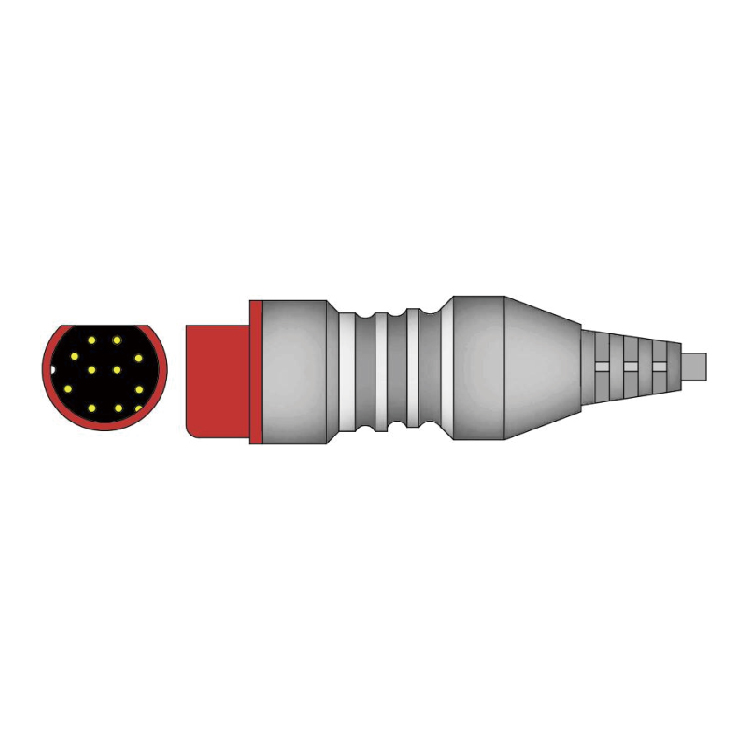 Medical IBP Adapter Cable Latex Free For Simens 10pin Monitor To USB Transducer