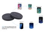 Black 6mm 1.67A Micro USB QI Wireless Charger 10w
