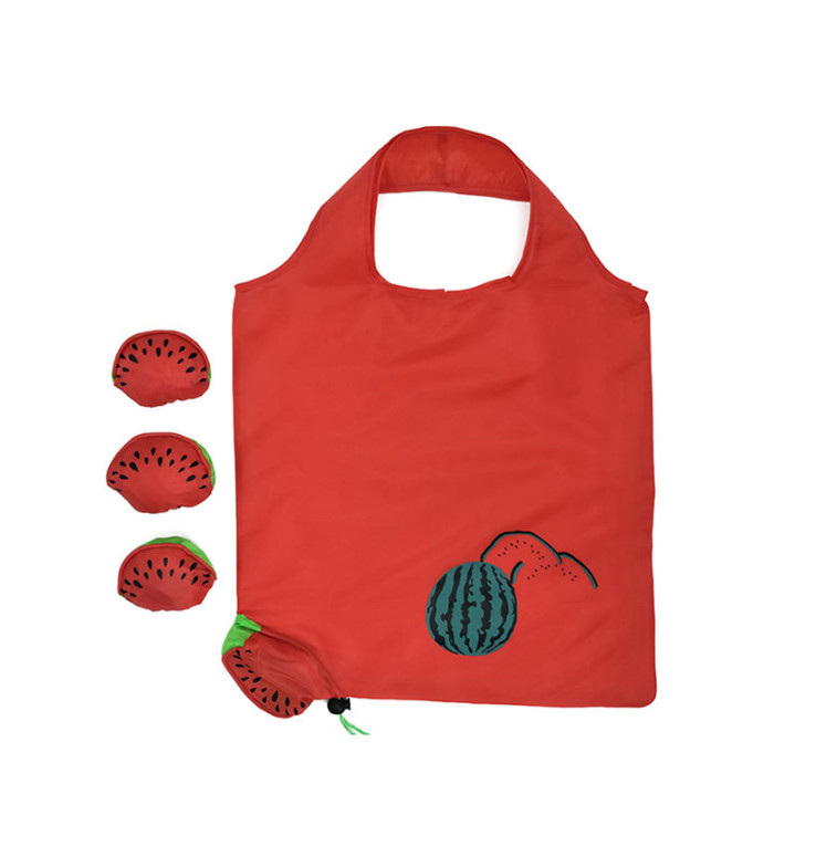 Cartoon Fruit Polyester Foldable Reusable Grocery Bags Eco friendly
