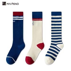 Wholesale Winter Warm Knee High Socks Simple Striped Organic Cotton Baby Stockings from china suppliers