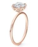 925 Sterling Silver Brazilian Round White CZ Engagement Ring Fine Jewelry