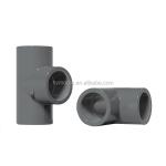 White Grey Blue Color PN10 UPVC Tee for Water Supply Plumbing Fittings in DIN