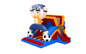 Wholesale Football Inflatable Bouncer Combo With Slide For Outdoor Kids Castle Jumping Trampoline from china suppliers