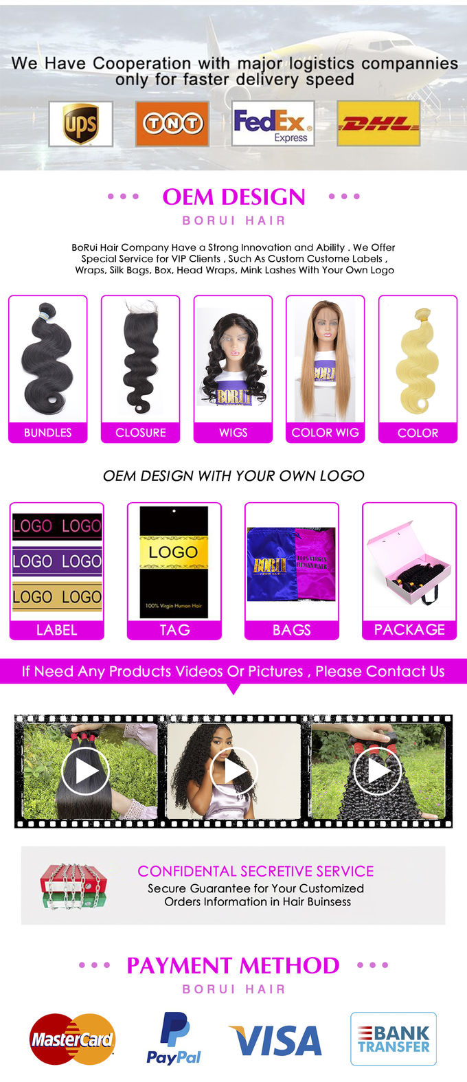 10A Human Hair Weave Bundles Brazilian Loose Wave 100% Remy Human Hair