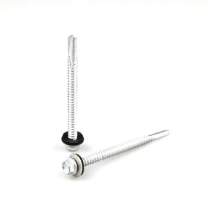 Wholesale GB Standard 12x75mm Hex Flange Stainless Steel Bi-Metal Self Drilling Screws with EPDM from china suppliers