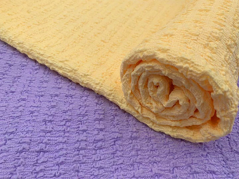 Breathable Spandex Polyester Knit Crinkle Bubble Fabric Jersey
