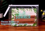 Biodegradable Custom Logo Travel Vinyl Waterproof Beach Zipper Cosmetic Bag TPU
