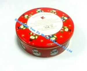 Wholesale Cylinder Cookie Tin Container Vintage Tin Canisters Holiday Christmas Tin Boxes from china suppliers