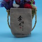 High Fashionable Jute Packaging Bags , Wear Resistant Cotton Drawstring Bags