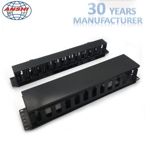 Wholesale Plastic Networking Horizontal Cable Manager 19 Inch 2u 12 Ports Rack Mount from china suppliers