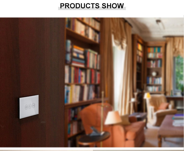 Smart Home WIFI Switch Eu/us Standard Wall Touch Control Curtain Switch Work With Google/alexa For Electric Curtain Swit