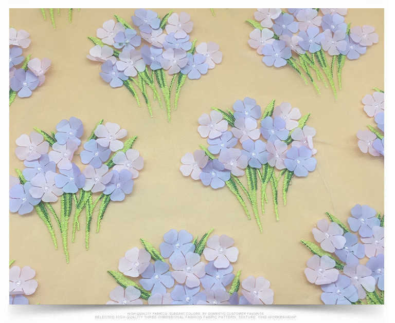 2018 Summer Newest Style Laser Embroidery Fabric 140cm wide for wedding dress