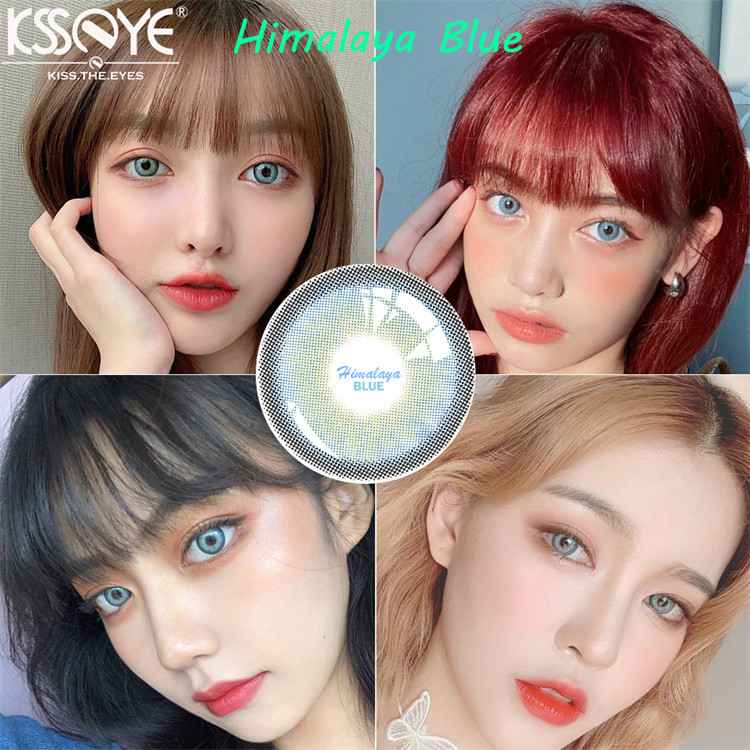 Ksseye Himalaya Blue Contacts Lens Blue Cosmetic Colored Eye Contact Lens