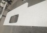 Square Quartz Bathroom Worktops With Stainless Steel Sink Undermounted