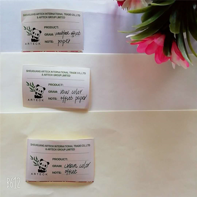 Offset Printing Compatible Cream Woodfree Paper Made of Wood Pulp from Baiyun Mill