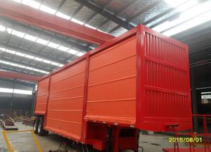 Wholesale 50t Curtain Side Van Open Light Cargo Semi Trailer Tread 1840mm from china suppliers