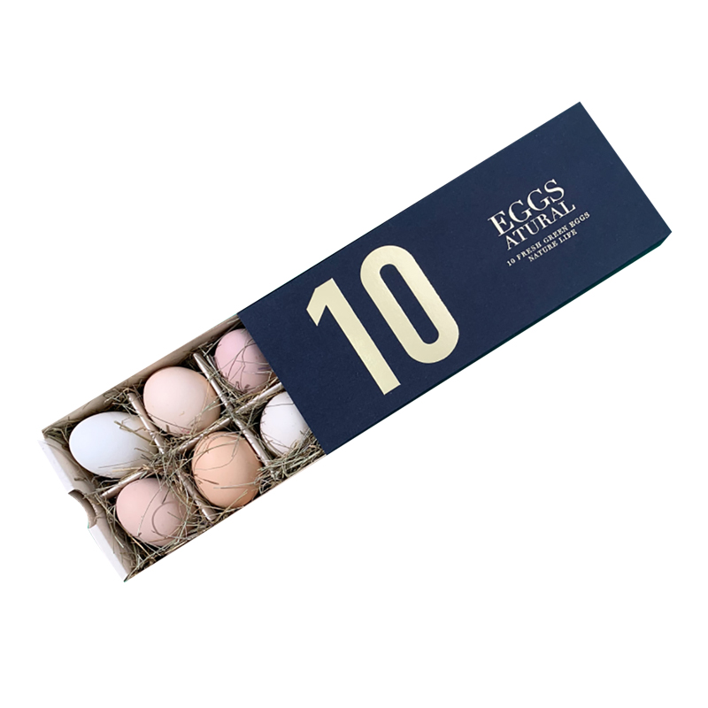 Customized Paper Egg Packaging Boxes for 12 Holes Stackable Chicken Ostrich Gift Drawer