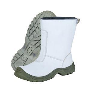 Wholesale Round Toe PU Safety Work Boots with Split Leather Upper Material and Steel Toe from china suppliers