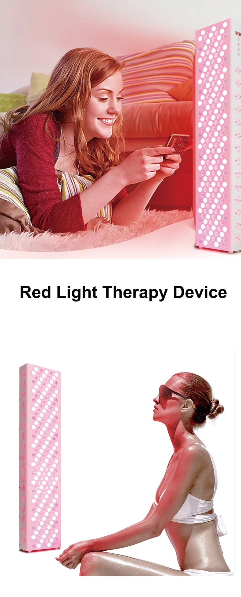 Led Infrared Red Light Therapy Product Full Body Pain Relief 1000w