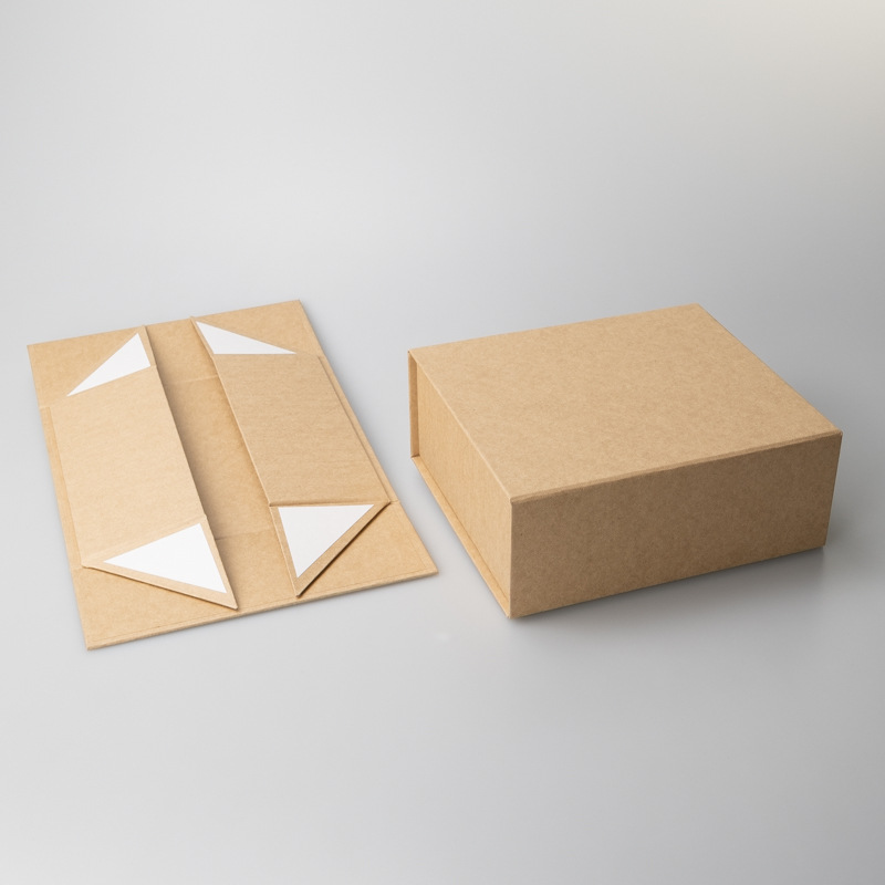 Folding Cardboard Corrugated Gift Boxes Kraft Packaging For Cosmetics Christmas Gift