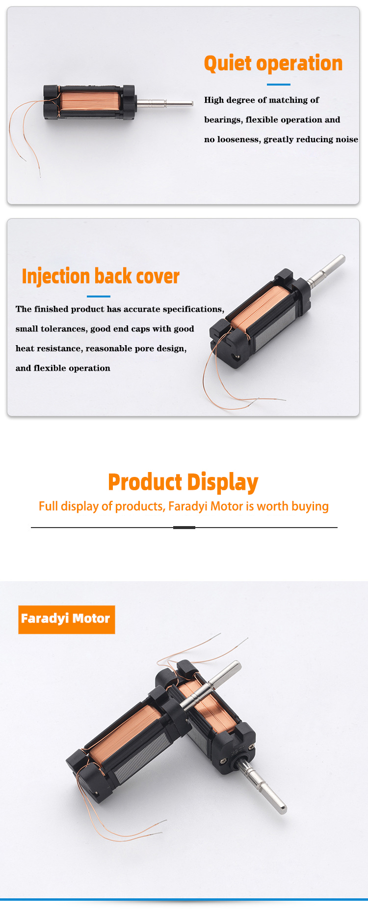 Faradyi Custom Manufacture Shell Design 12v 24v 15mm 4215 DC Brushless Motor For Massager