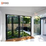 Exterior Aluminum Glass Bifold Patio Sliding Door Waterproof Customized
