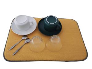 Wholesale Soft Green and Yellow Combined Kitchen Microfiber Dish Drying Mat from china suppliers