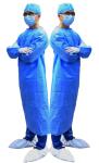 100x117cm Blue S Reinforced Disposable Isolation Gowns
