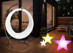 Outdoor LED Luminous Swing Colorful Moon Swing Round Children's Entertainment