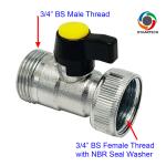 Metal Soft Rain Spray Water Hose Wand W/ Adjustable Angle & Ball Valve