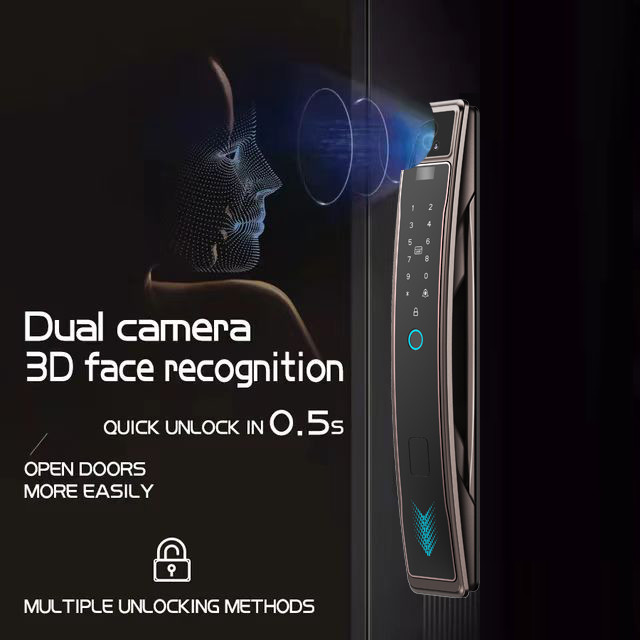 Fingerprint Smart Door Lock Face Recognition Remotely Captures Cat'S Eye Lock