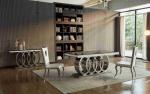 Heavy Base Luxury Modern Dining Tables Black Glass Top Dining Table L200xW100xH7