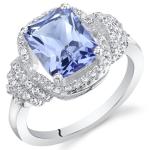 Jewelers Club 1/4 Carat T.G.W. Tanzanite And White CZ Accent Sterling Silver
