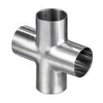 Long Tangent Cross Stainless Steel Tube Clamp Fittings 10 Bar Working Pressure