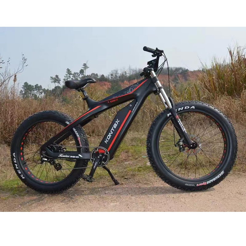 Adult Electric Mountain Bike MTB with Kontax Mid Snow Motor and Carbon Fiber Frame