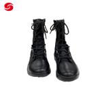 Black Color Leather Outdoor Military Army Police Walking Hunting Men Combat