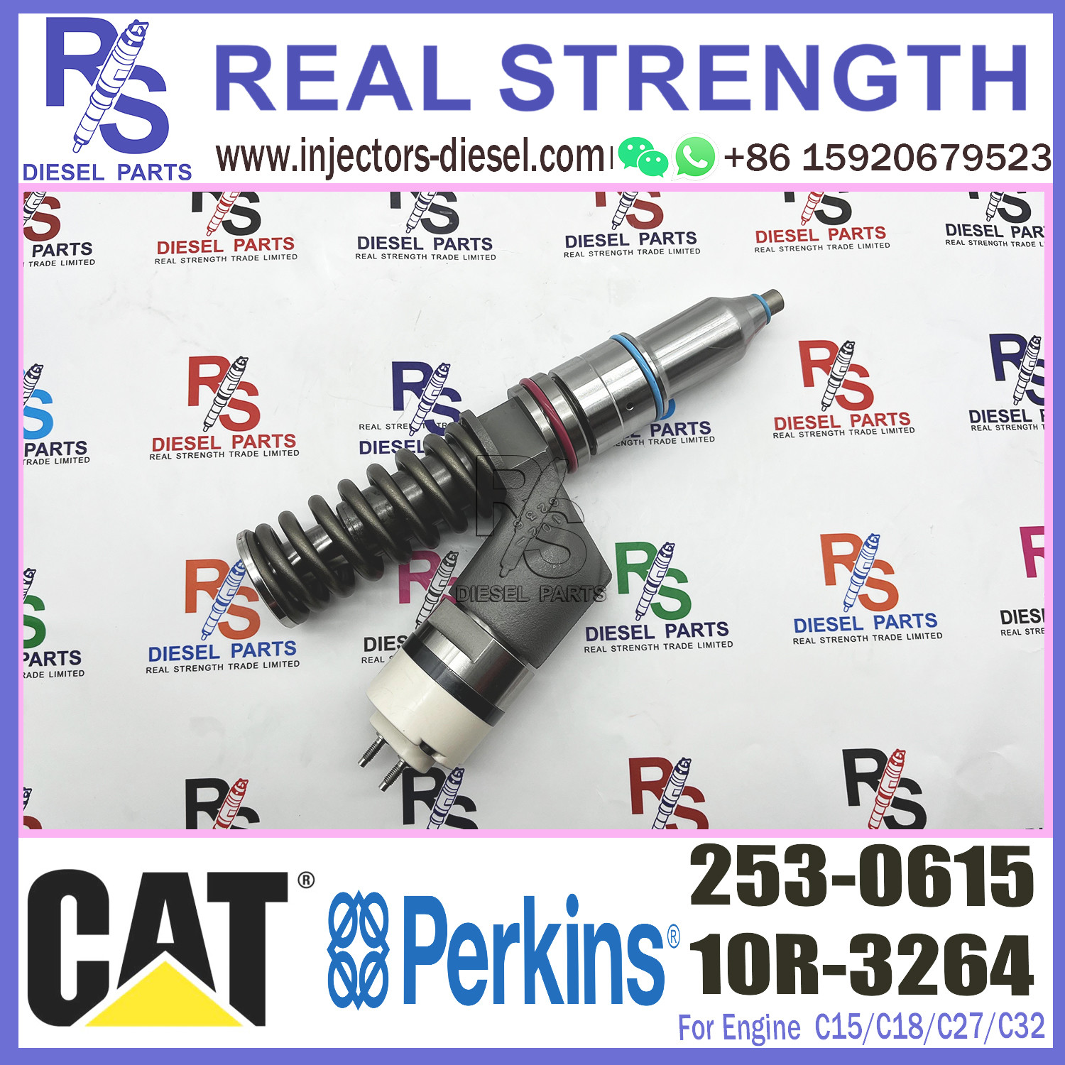 Diesel Engine Fuel Injector 2530616 253-0616 253-0615 For Caterpillar C15 C18 C27