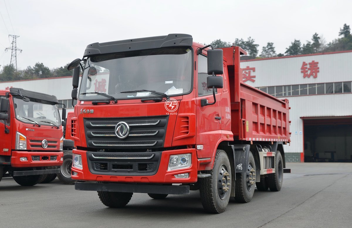 15T Tipping Dumper Truck With Donfeng Overturning Body Platform And 11.00R20 Tires