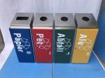 Stainless Steel 1000mm High Multi Compartment Trash Can