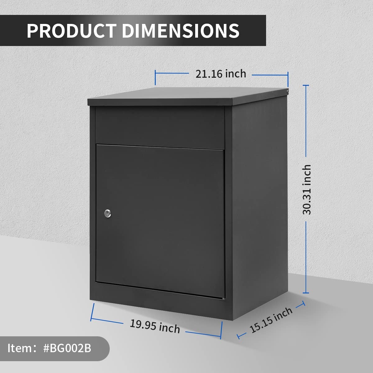 Mailboxes for Outside 17.3"x13.8"x22.8" Galvanized Steel Package Delivery Boxes for Outside with Coded Lock