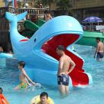 Industrial small amusement raft rides , fiberglass pool slide for Kids Water