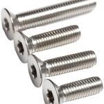 M2 Nut Bolt Fastener , Plain Flat Head Screws For Metal DIN6924
