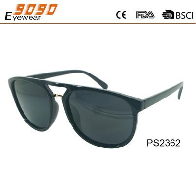 2019 fashion sunglasses with 100% UV protection lens, top bar on the frame,