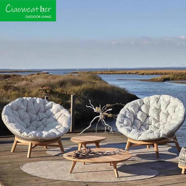 Morden Design Hotel Garden Sofa Teakwood Outdoor Furniture with Waterproof
