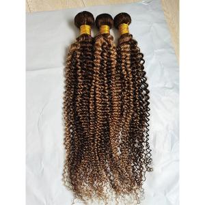 Wholesale Kinky Curl Hair Bundles P4/27 Ombre Human Hair Extensions Hair Weft from china suppliers
